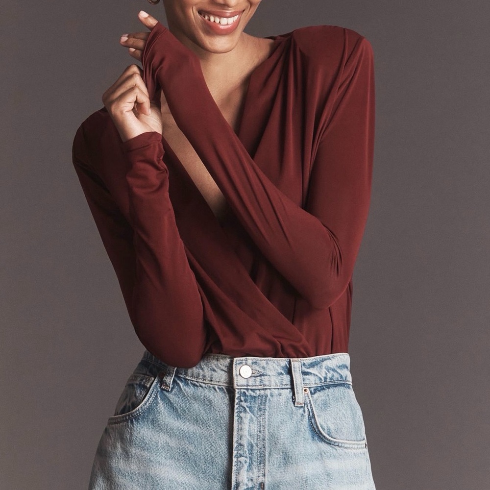 Favorite Daughter The Slinky Date Bodysuit Vino